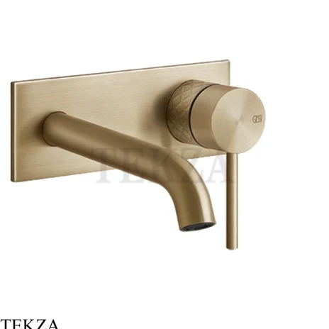 Gessi 316 INTRECCIO Смеситель для раковины на планке, внешняя часть 54188-726, Warm Steel Brushed PVD