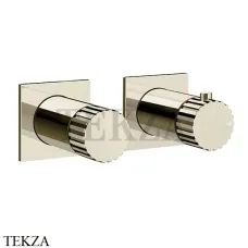 Gessi Incastri Термостат для душа 2 потока, внешняя часть 75134-720, Nickel PVD