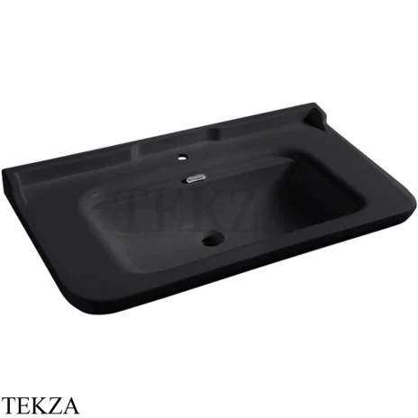 Kerasan Waldorf Раковина подвесная, 1 отв., керамическая, 4144K4 nero/cr *1, чёрный глянец-хром