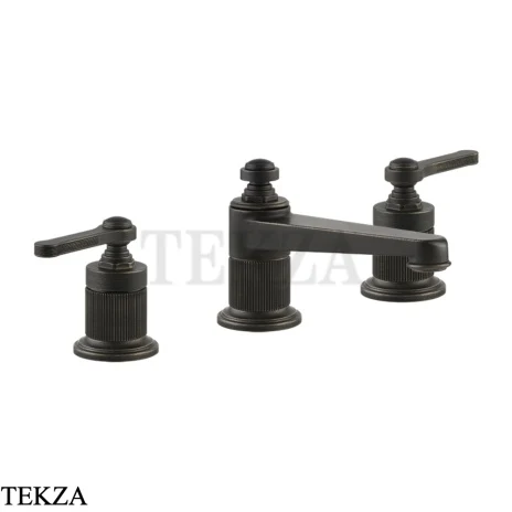 Gessi VENTI20 Смеситель для раковины на 3 отверстия низкий, с донным клапаном 65011-187, Aged Bronze