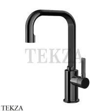 Gessi INCISO Смеситель для раковины высокий, ручка сбоку, без гарнитура 58006-706, Black Metal