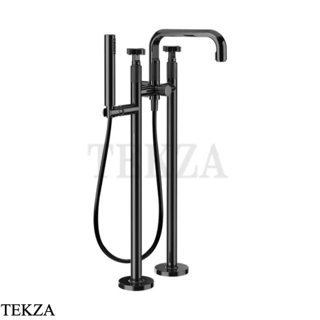 Gessi INCISO+ Смеситель для ванны напольный, внешняя часть 58129-706, Black Metal PVD