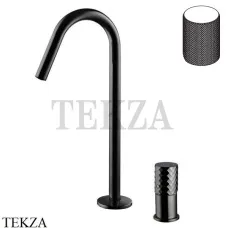 FIMA Carlo Frattini Spillo TECH G Смеситель для раковины, с донным клапаном F3271TNCGNS, черный матовый