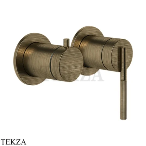 Gessi INGRANAGGIO Смеситель для душа, 2 потока, внешняя часть 63580-713, Antique Brass