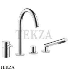 Dornbracht Meta Смеситель для ванны на 3 отверстия с гарнитуром 27632661-00, хром глянец