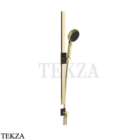 Gessi Haute Culture Shower Штанга в комплекте с душевой лейкой и выводом для воды 57142-710, шампань глянец