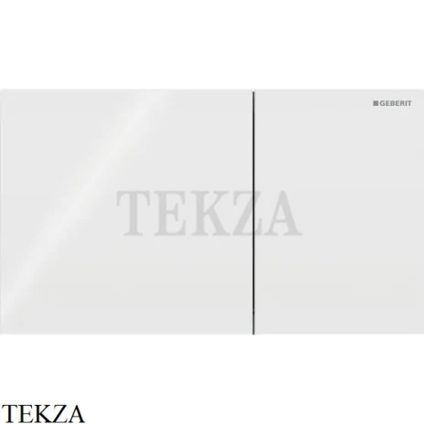 Geberit Sigma70 Клавиша смыва пневматическая для Sigma 8 см, стекло 115.622.SI.1, белый глянец