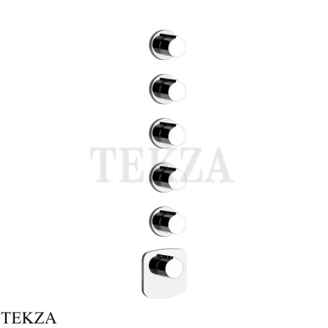 Gessi Ingranaggio-Anello Термостат для душа, 5 потоков, внешняя часть 43240-031, хром глянец