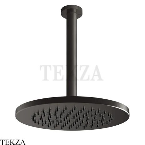 Gessi 316 SHOWER Верхняя душевая лейка D21,8 с креплением под размер 54153-707, Black Metal Brushed PVD