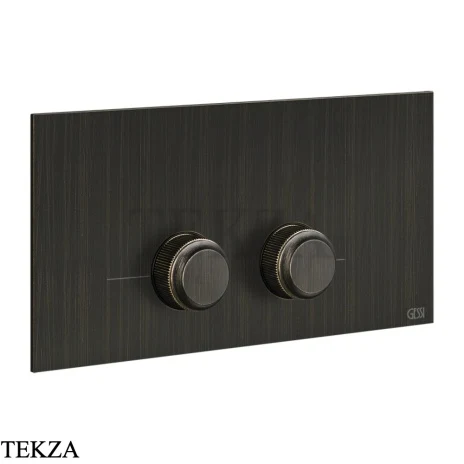 Gessi VENTI20 Клавиша смыва для инсталляции Viega Prevista 54661-187, Aged Bronze