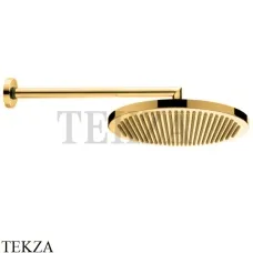 Bossini  APICE Верхний душ с настенным кронштейном 350 мм H70430H.021, Золото глянец