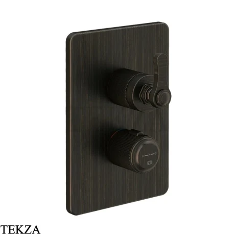 Gessi VENTI20 Термостат для душа, 3 потока, внешняя часть 65137-187, Aged Bronze