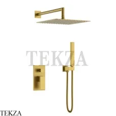 Boheme Qubic Смеситель для душа, ручной душ, верхняя лейка, комплект 474-3-BR, Bronze