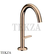 Axor ONE Смеситель для раковины Select 170, гарнитур Push‑Open 48020300, Polished Red Gold