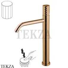 FIMA Carlo Frattini Spillo TECH V Смеситель для раковины, с донным клапаном F3031T/HXSVZS, Brushed Amber Bronze