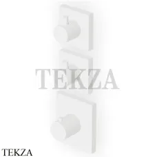 Zucchetti Pan Термостат для душа, 2 выхода, внешняя часть ZP8660.W1, белый goffrato