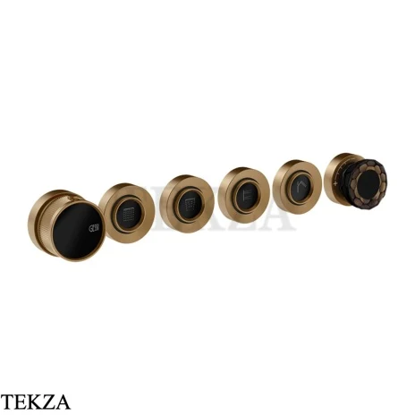 Gessi Perle Термостат для душа на 4 потока, внешняя часть 74836-791, бронза Deep