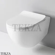 ArtCeram FILE 2.0 Унитаз подвесной Rimless без ободка ТУРБО, сиденье микролифт FLV006 05 00, белый матовый