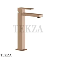 Gessi Rettangolo Смеситель для раковины высокий, без сливного гарнитура 11922-030, Copper глянец