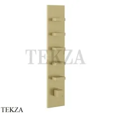 Gessi Rettangolo Wellness Термостат 5 выходов, внешняя часть 43030-727, Brushed Brass