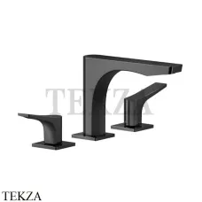 Gessi RILIEVO Смеситель для раковины 3 отверстия, без донного клапана 59012-706, Black Metal