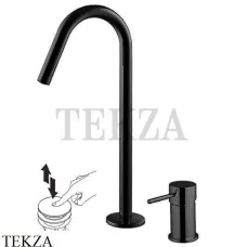 FIMA Carlo Frattini Spillo UP Смеситель для раковины на 2 отверстия, с гарнитуром F3271NCNS, черный матовый