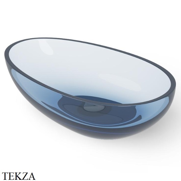 Dea Design Washbasins Раковина настольная 60х36 Glasstech DD9035 600 R7, Royal Blue R7