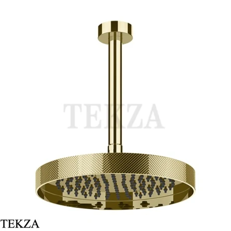 Gessi Inverso Diamantato Верхняя лейка с кронштейном D25,0 см 63650-710, Brass PVD