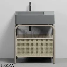 CIELO MARCEL Консоль напольная с ящиком Tinto naturale, раковина Brina