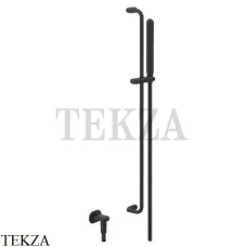 Gessi Goccia Душевой комплект с душевой лейкой и выводом 33642-299, черный матовый