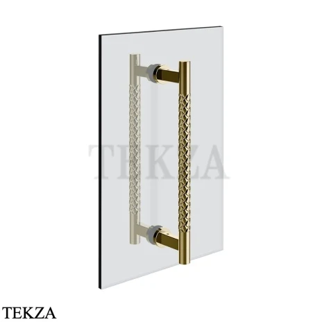 Gessi Pelle Tresse Полотенцедержатель для крепления на стекло, 30 см 78631-710, Brass PVD