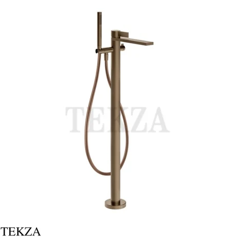 Gessi Inverso Diamantato Смеситель для ванны напольный, внешняя часть 73628-761, Coffee Bronze Brushed PVD