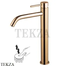 FIMA Carlo Frattini Spillo UP Смеситель для раковины, высокий XS, с донным клапаном F3031/HXSZL, Amber Bronze