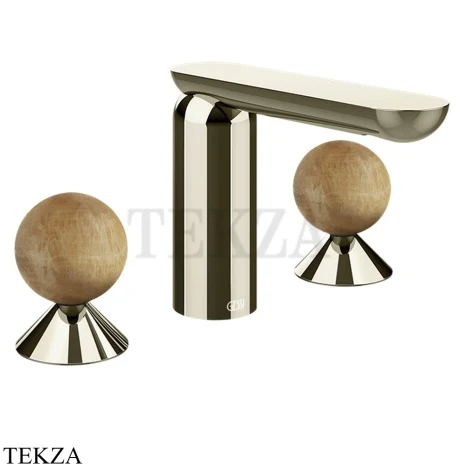 Gessi Perle Смеситель для раковины на 3 отв., без гарнитура 74335-720, никель глянец