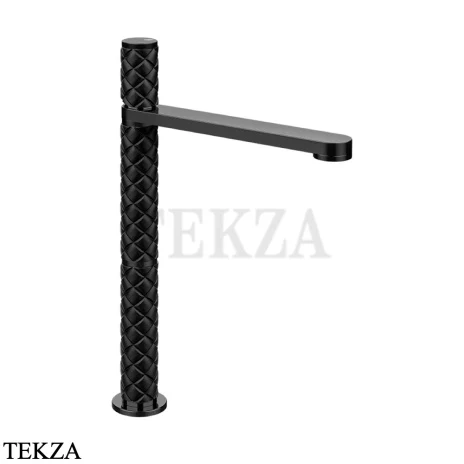 Gessi Pelle Tresse Смеситель для раковины высокий, с донным клапаном 78253-439, Nero/ Black Metal PVD