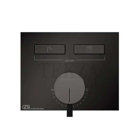 Gessi HI-FI Однорычажный смеситель, на 2 потока, внешняя часть 63079-706, black хром глянец