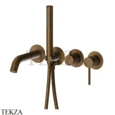 Newform XT Смеситель для ванны с гарнитуром, внешняя часть 4262E.47.083, Groove Bronze