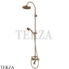 Bossini LIBERTY Душевая колонна со смесителем, излив, гарнитур L01203.022, бронза classic