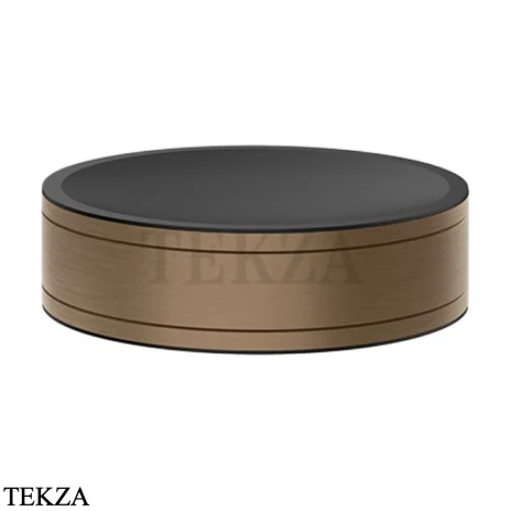 Gessi Pelle Tresse Мыльница настольная круглая 78525-761, Coffee Bronze Brushed PVD