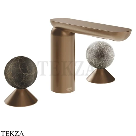 Gessi Perle Смеситель для раковины на 3 отв., без гарнитура 74165-708, медь Brushed