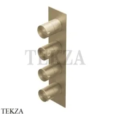 Ritmonio Dot316 Термостат для душа на 3 потока, внешняя часть PR50HG102 ICX, Champagne Stainless Steel Ritmonio Dot316 Термостат для душа на 3 потока, внешняя часть PR50HG102 ICX, Champagne Stainless Steel