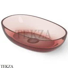 Dea Design Washbasins Раковина настольная овальная Glasstech DD9078 600 R5, Pomegranate R5