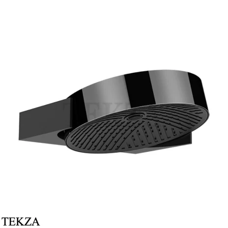 Gessi Haute Culture Shower Верхняя регулируемая лейка с настенным кронштейном 57502-706, black хром глянец