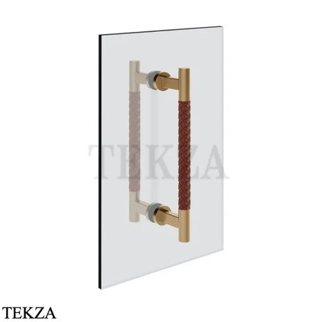 Gessi Pelle Tresse Полотенцедержатель для крепления на стекло, 20 см, 78730-431, Red Cherry/ Bronze Br. PVD