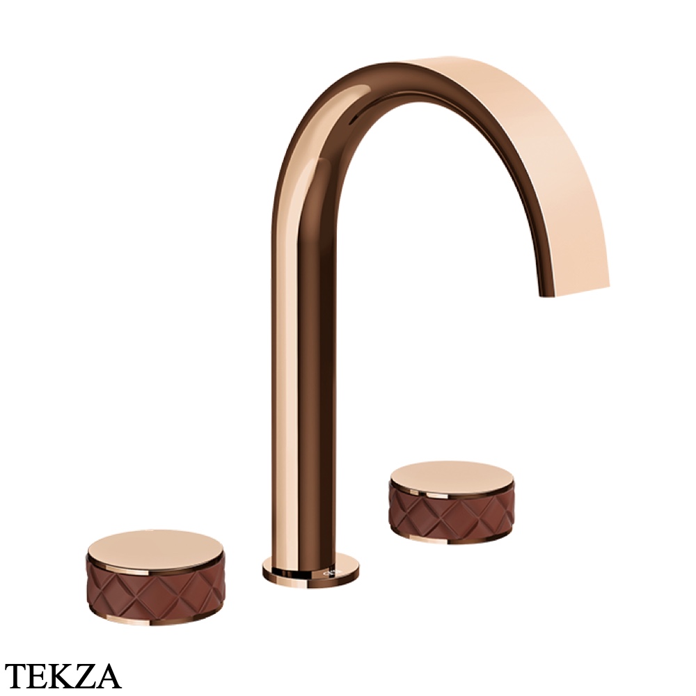 Gessi Pelle Tresse Смеситель для раковины на 3 отв., без гарнитура 78213-444, Red Cherry/ Copper PVD