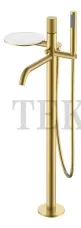 Boheme Stick Смеситель для ванны напольный, комплект Stick 129-MG.2 Matt Gold c ручкой TOUCH Gold