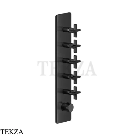 Gessi INCISO WELLNESS Термостат 5 выходов, внешняя часть 58230-706, Black Metal PVD