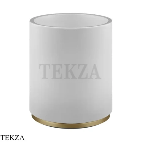 Gessi ANELLO Корзина для мусора, композит белый 45590-726, Warm Steel Br. PVD