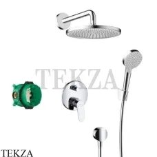 Hansgrohe Crometta S 240 1jet Душевой набор с верхней лейкой 27958000, хром глянец