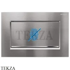 Geberit Sigma30 Клавиша смыва, металл, хром структурный/хром глянец защита от отпечатков
